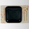 24 Count Black Square Paper Dessert Plates Elegant Disposable Plates for Parties and Events 7"